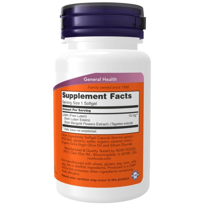 Now Foods Lutein 10mg 60 Softgels