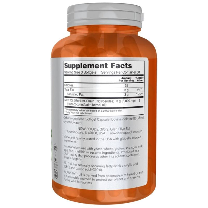 Now Foods MCT Oil 1000mg 150 Softgels