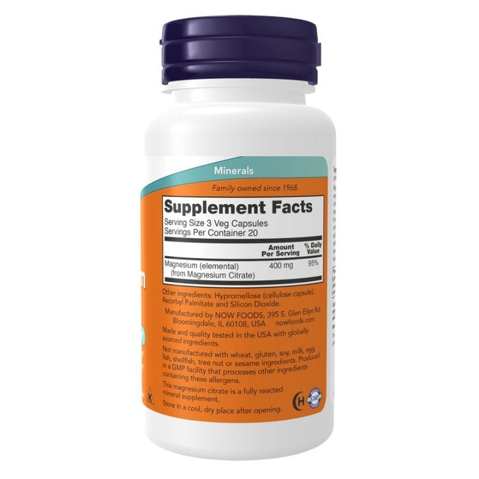 Now Foods Magnesium Citrate 120 Veg Caps