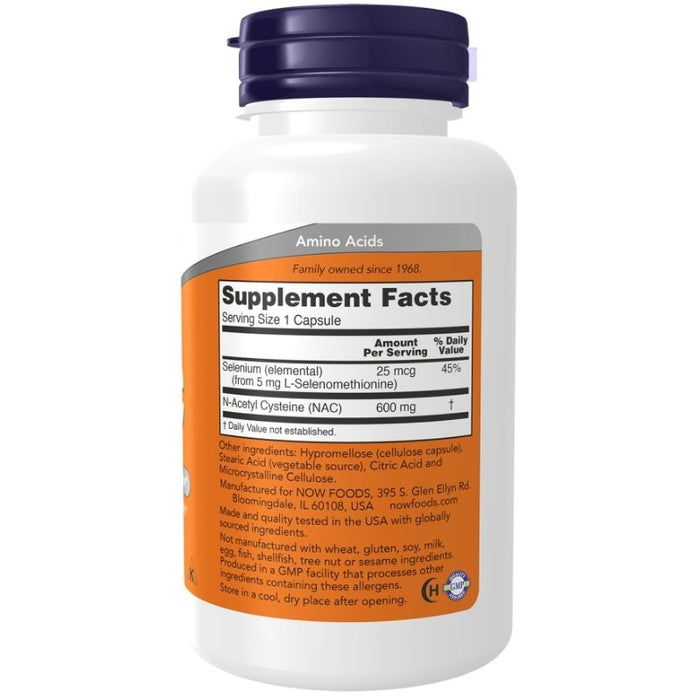 Now Foods NAC 600mg 100 Veg Caps