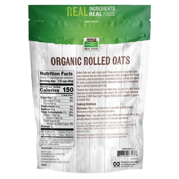 Now Foods Organic Rolled Oats 24 oz