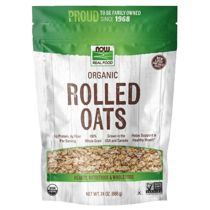 Now Foods Organic Rolled Oats 24 oz