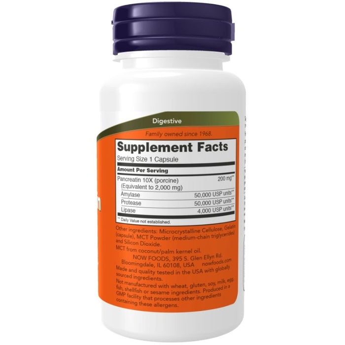 Now Foods Pancreatin 2000mg 250 Capsules