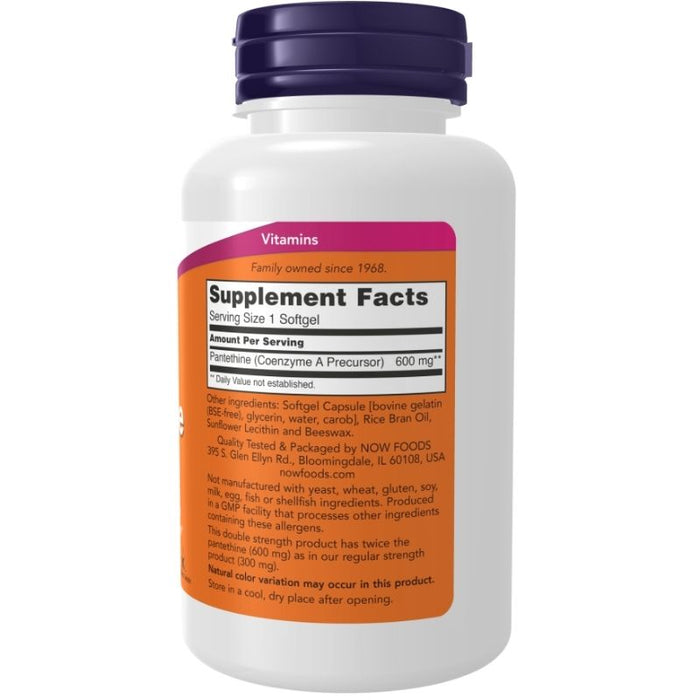 Now Foods Pantethine 600mg 60 Softgels