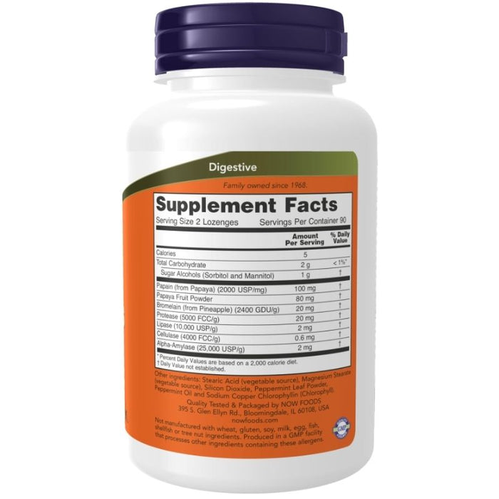 Now Foods Papaya Enzyme Chewable 360 Lozenges