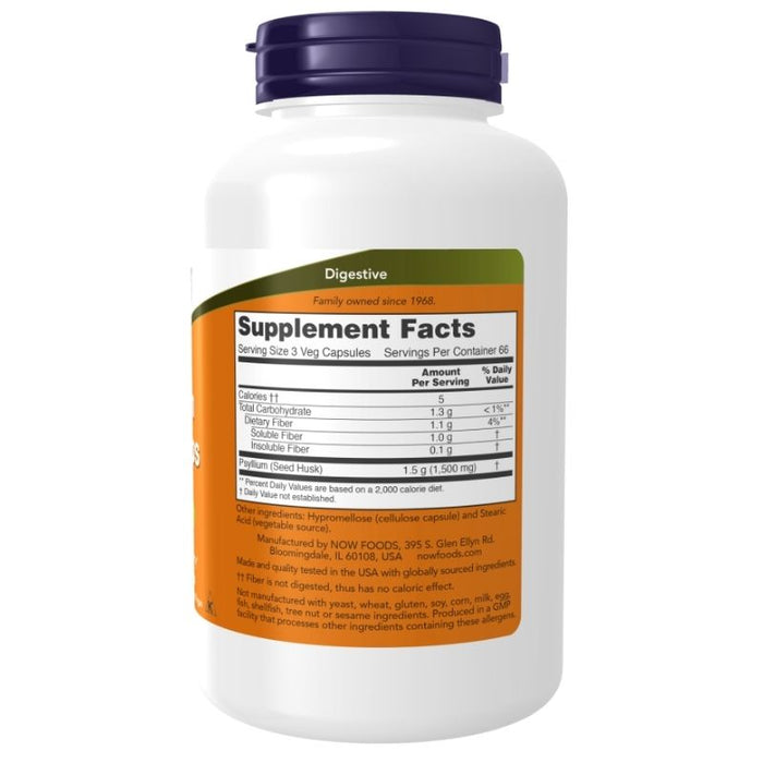 Now Foods Psyllium Husk Caps 500mg 200 Caps