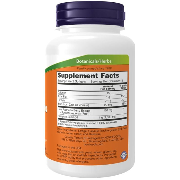 Now Foods Saw Palmetto 80mg 90 Softgels