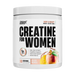 Nutrex Creatine for Women supplement container in the peach mango flavor on a white background