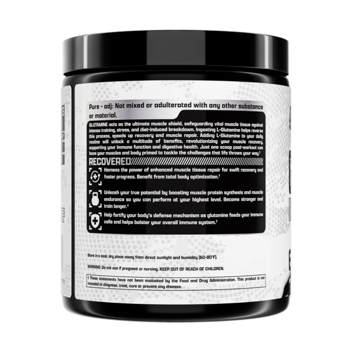 Supplement container with label on a white background