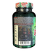Green supplement bottle with label on a white background