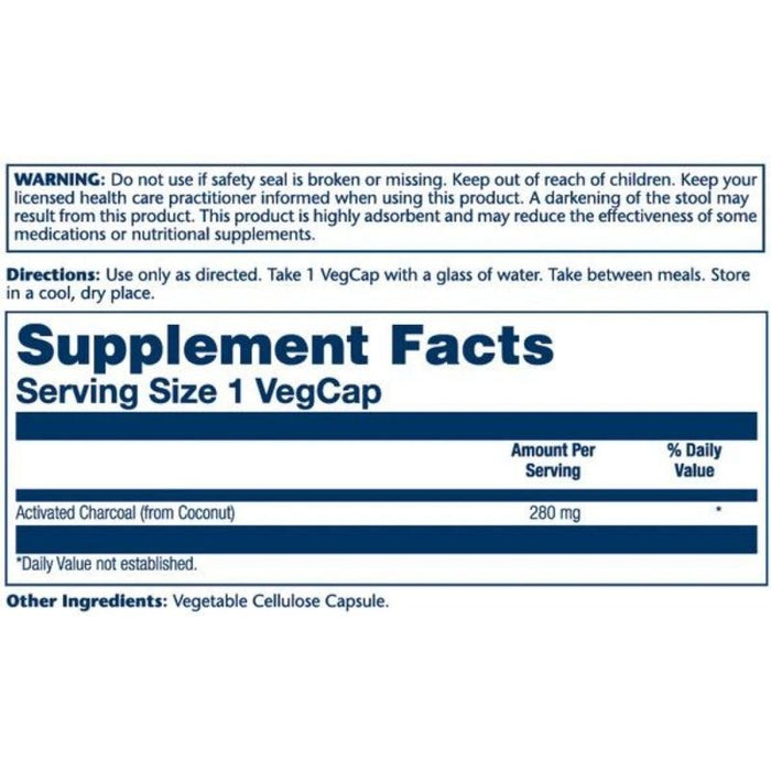 Solaray Activated Charcoal 280mg 90 Caps