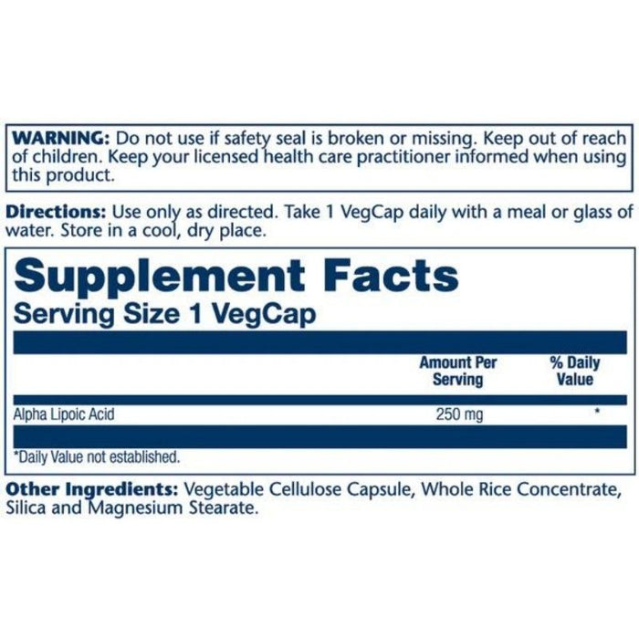 Solaray Alpha Lipoic Acid 250mg 60 Caps