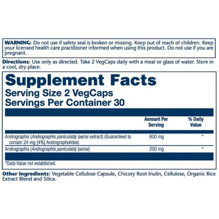 Solaray Andrographis Extract 600mg 60 Caps