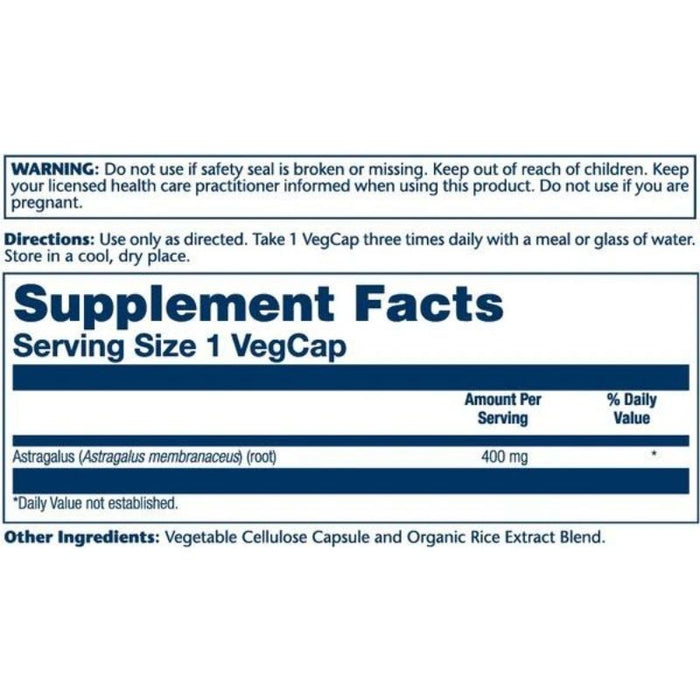 Solaray Astragalus 400mg 100 Caps