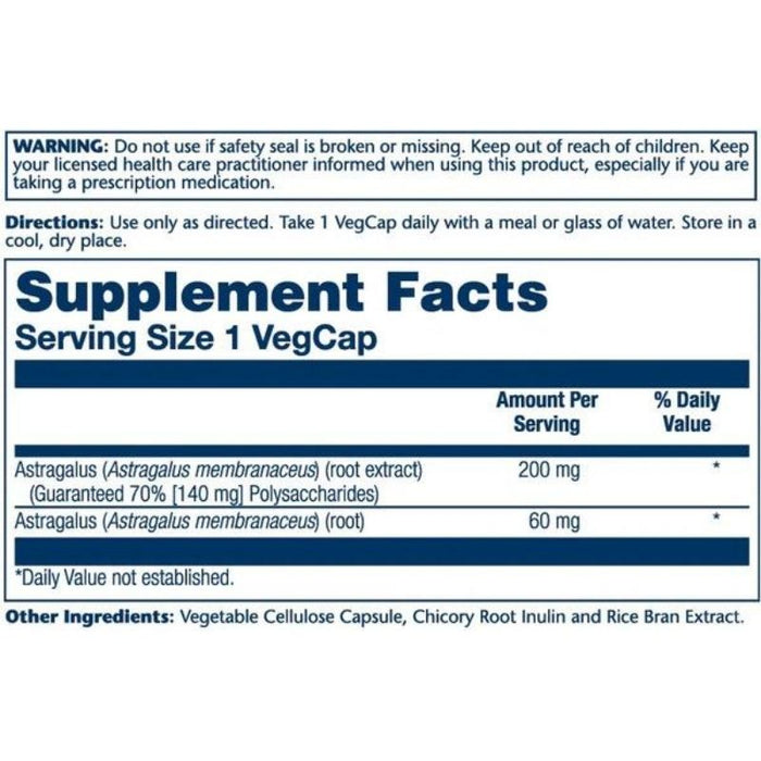 Solaray Astragalus Root Extract 200mg 30 Caps