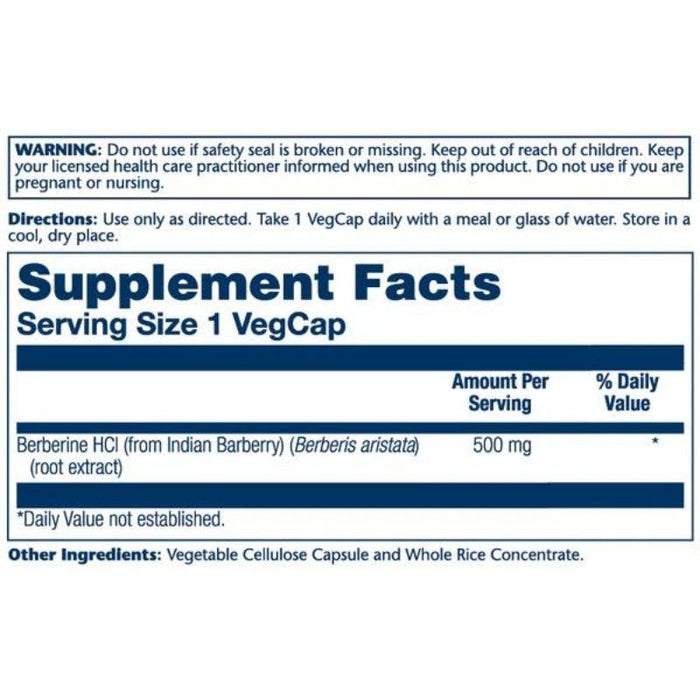 Solaray Berberine 500mg 60 Caps