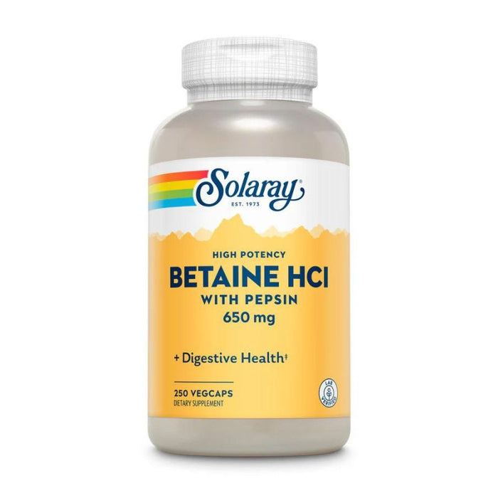 Solaray Betaine HCL w/ Pepsin 250 Caps