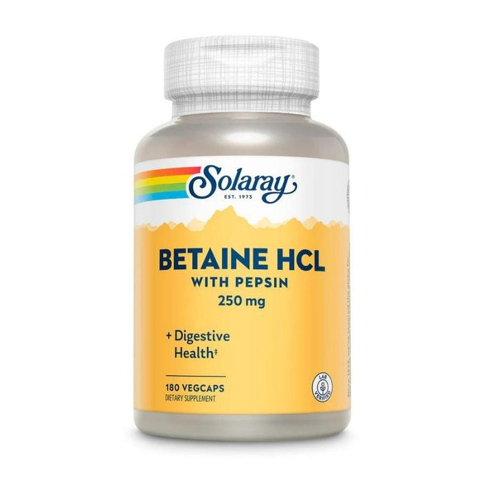 Solaray Betaine HCL w/ Pepsin 250mg 180 Caps