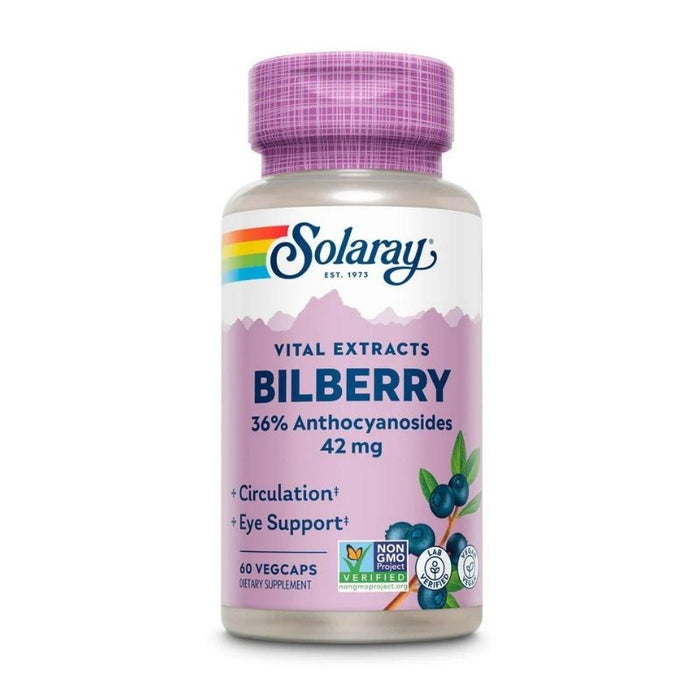 Solaray Bilberry Extract 42mg 60 Caps