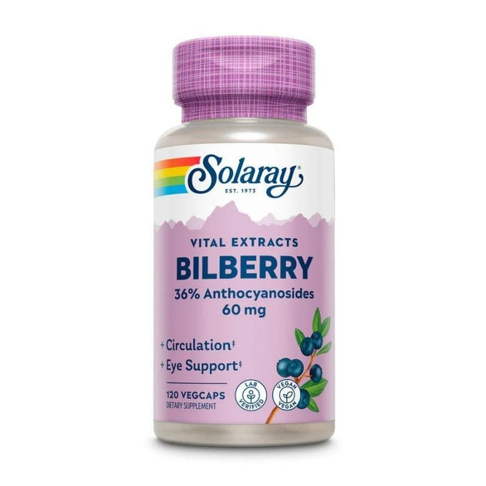 Solaray Bilberry Berry Extract 60mg 120ct