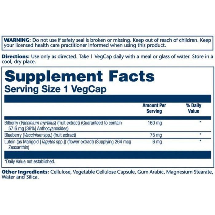 Solaray Once Daily Bilberry & Lutein 30 Veg Caps