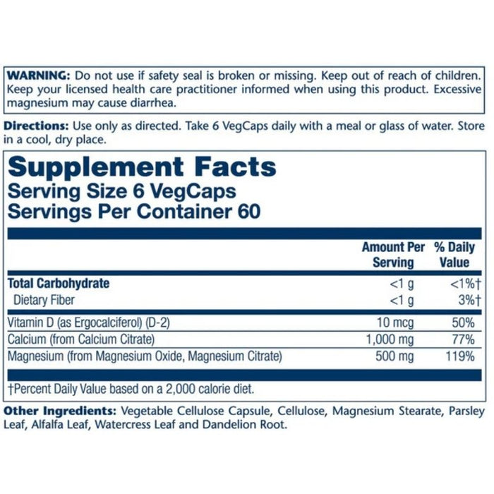 Solaray Cal-Mag Citrate & Vitamin D 360 Caps