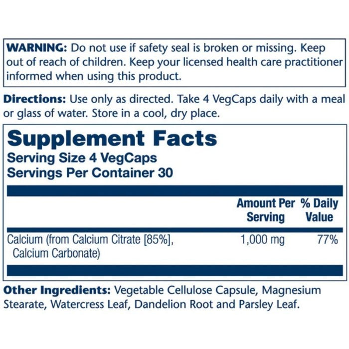 Solaray Calcium Citrate 1000mg 240 Caps