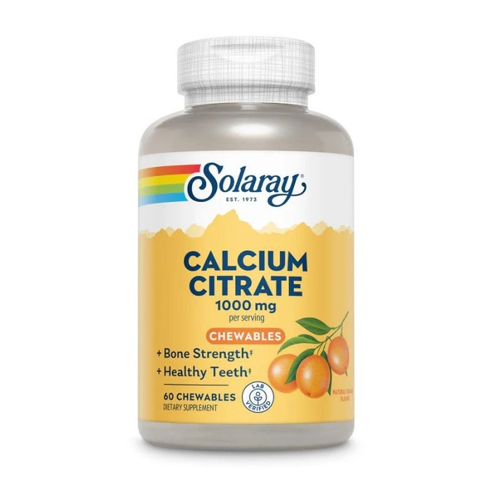 Solaray Calcium Citrate Chewables - Orange 1000mg