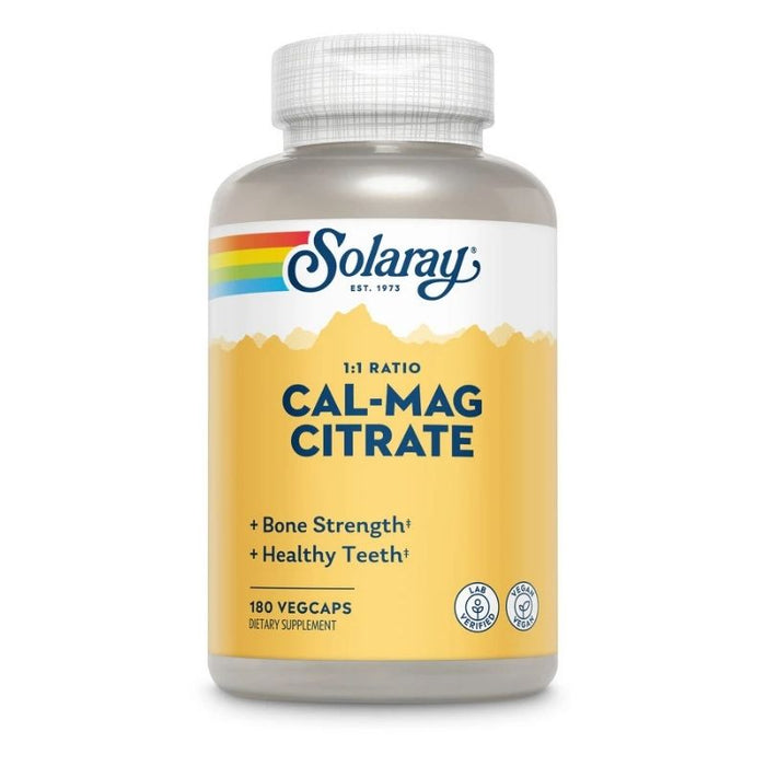 Solaray Cal-Mag Citrate 1:1 Ratio 180 Caps