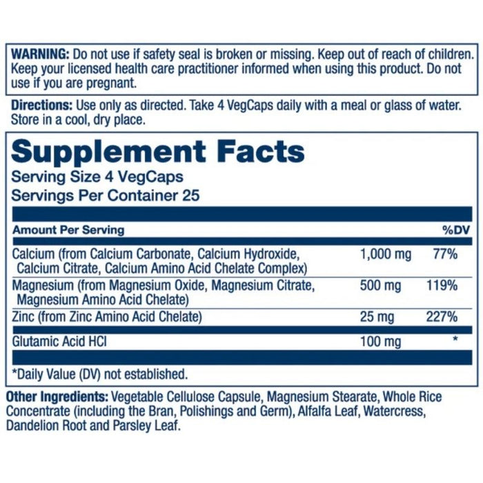 Solaray Calcium, Magnesium, Zinc 100 Caps