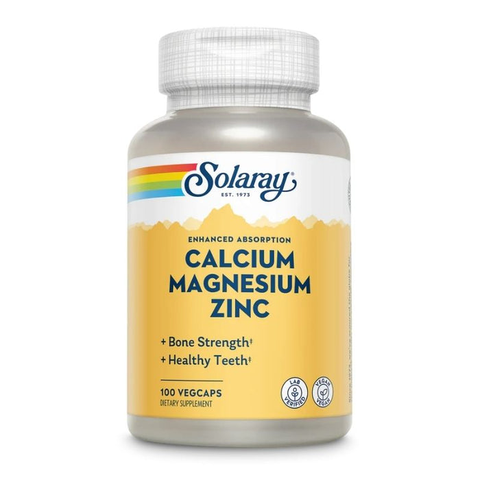 Solaray Calcium, Magnesium, Zinc 100 Caps