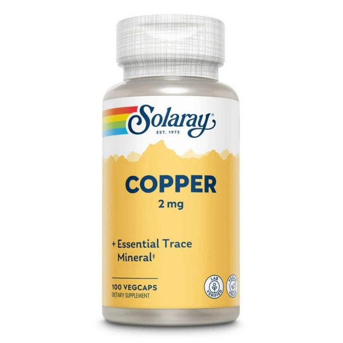 Solaray Copper 2mg 100 Capsules