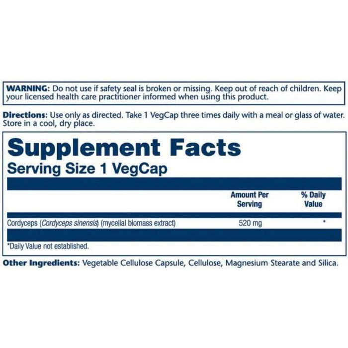 Solaray Cordyceps 520mg 100 Caps