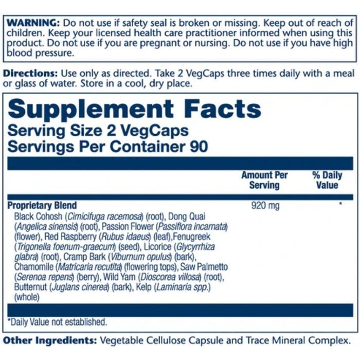 Solaray SP-7C Female Hormone Blend 180 Caps