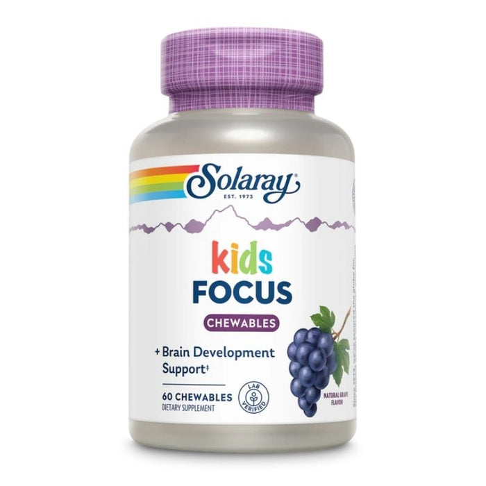 Solaray Kids Focus Grape Chewables 60 Count