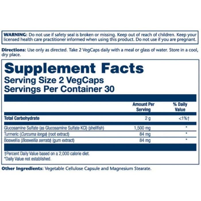 Solaray Glucosamine Sulfate 1500mg 120 Caps