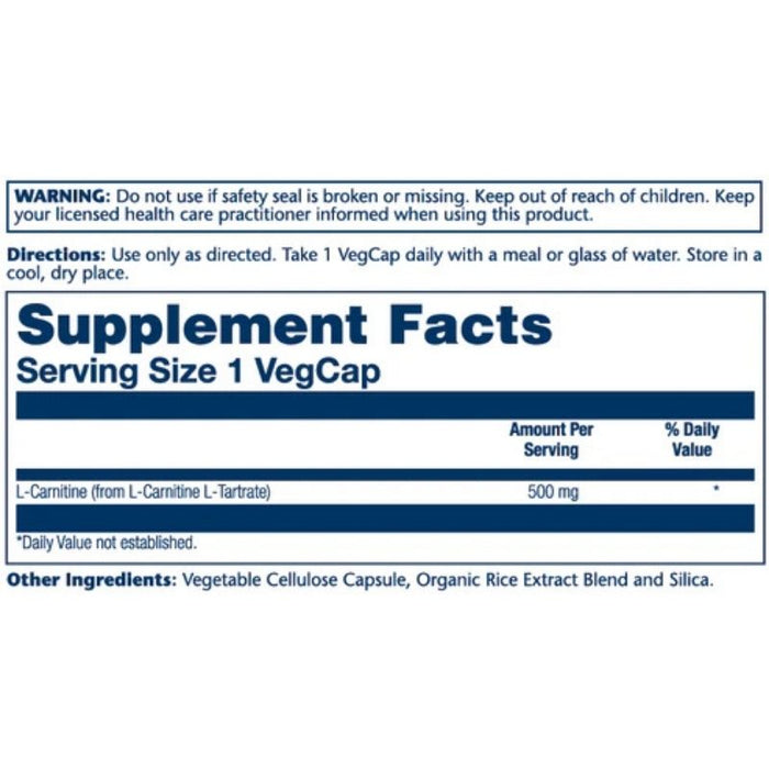 Solaray L-Carnitine 500mg 60 Caps