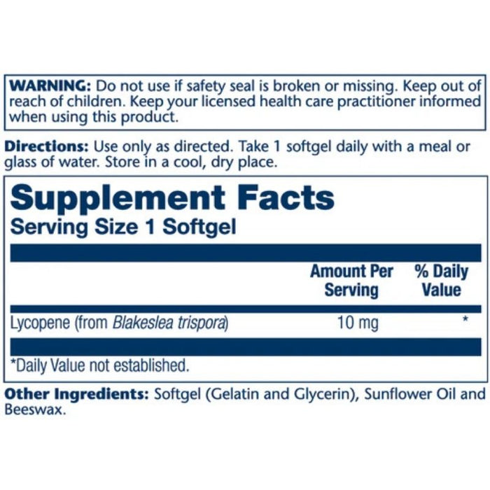 Solaray Lycopene 10mg 60 Softgels