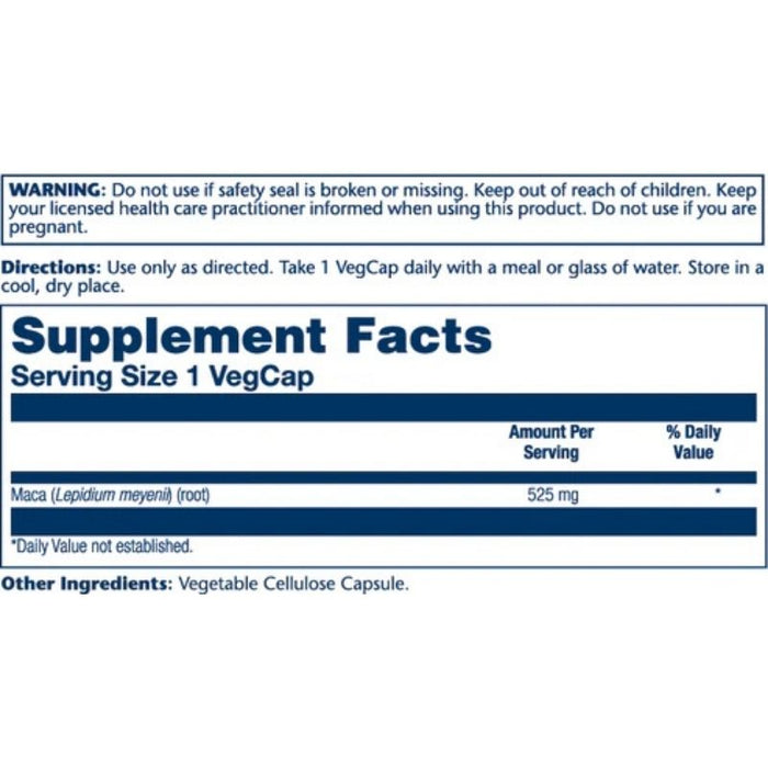 Solaray Maca 525mg 100 Caps