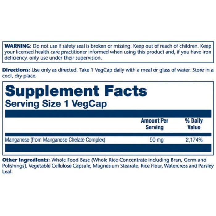 Solaray Manganese 50mg 100 Caps