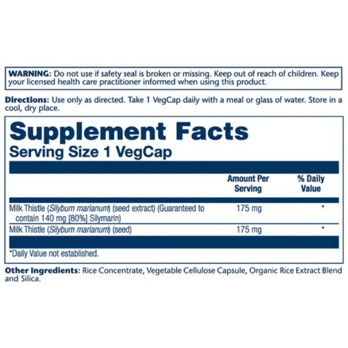 Solaray Milk Thistle Extract 175mg 60 Caps