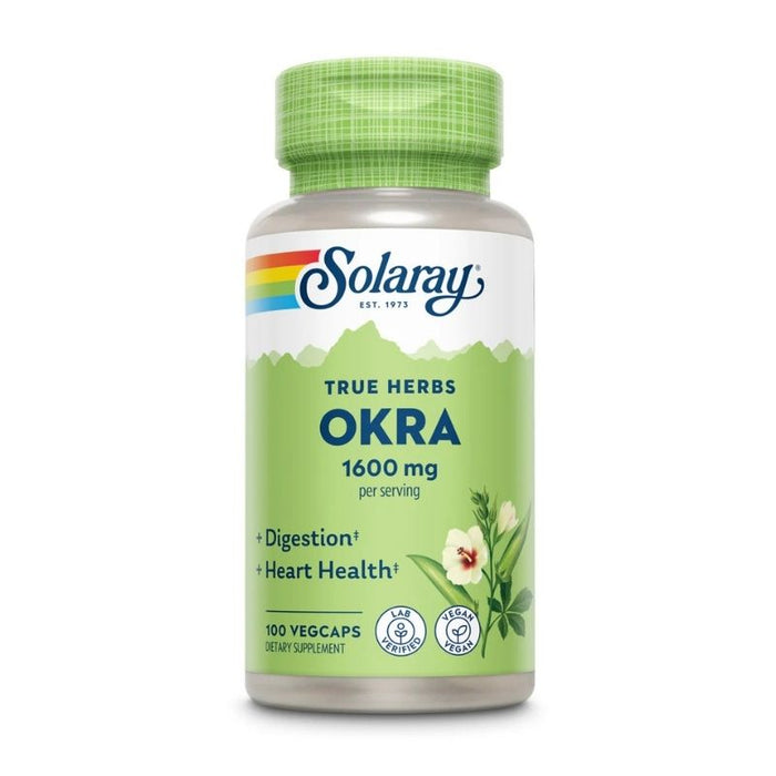 Solaray Okra 1,600mg 100 Capsules