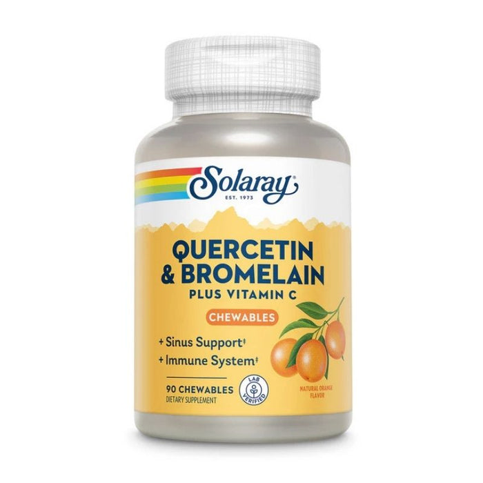 Solaray Quercetin & Bromelain Natural Orange 90 Chewables