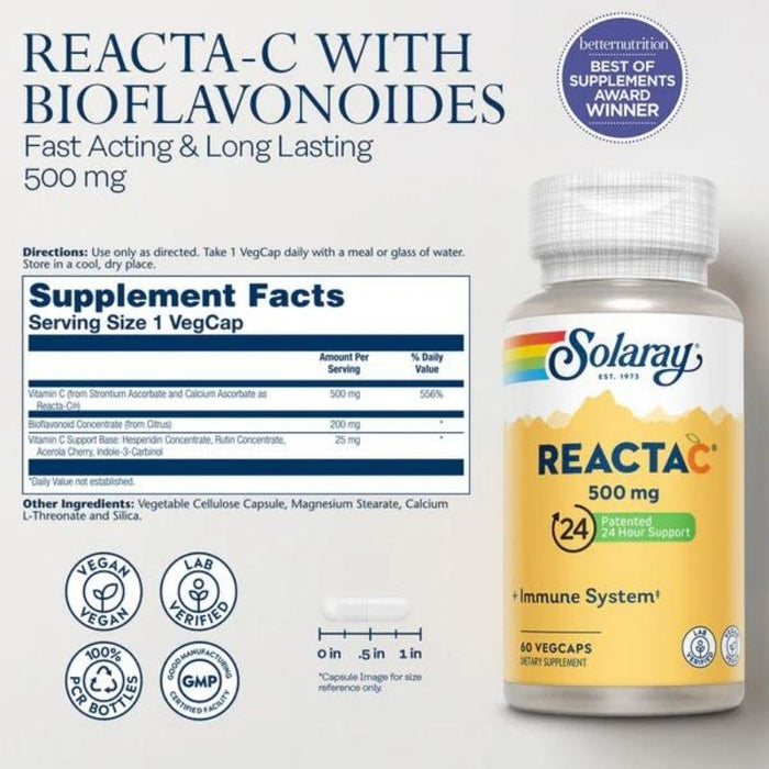 Solaray ReactaC 500mg 60 Capsules