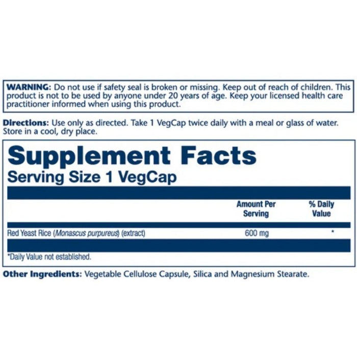 Solaray Red Yeast Rice 600mg 120C