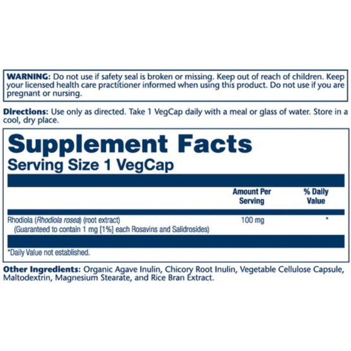 Solaray Rhodiola Extract 100mg 30 Caps