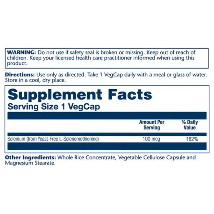 Solaray Selenium Yeast-Free 100mcg 90 caps