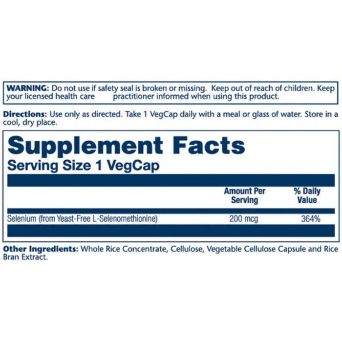 Solaray Selenium Yeast-Free 200mcg 90 caps