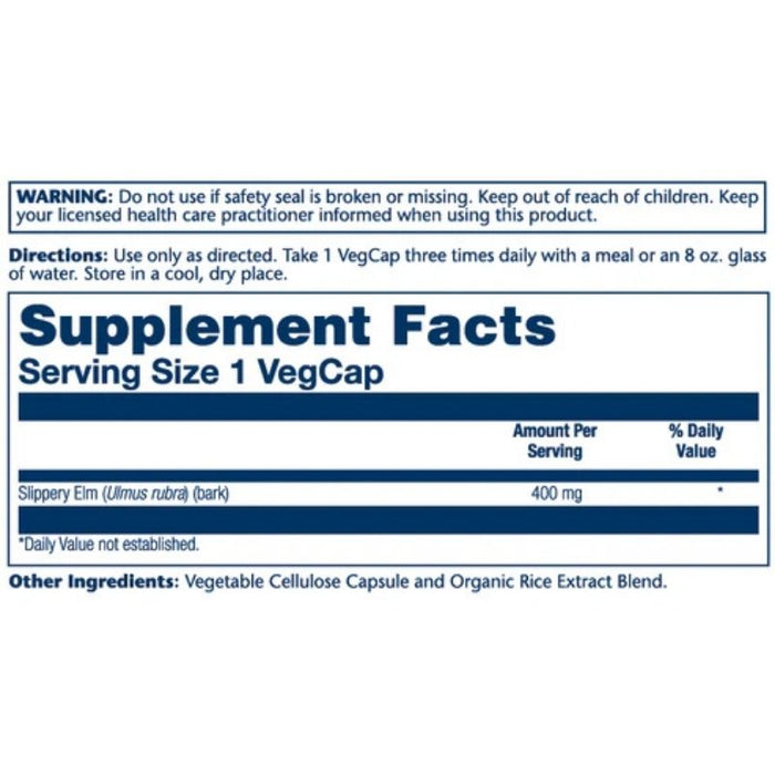 Solaray Slippery Elm Bark 400mg 100 Capsules