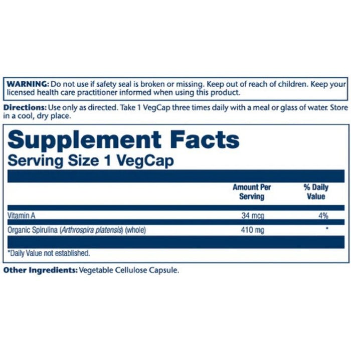 Solaray Spirulina 410mg 100 Caps